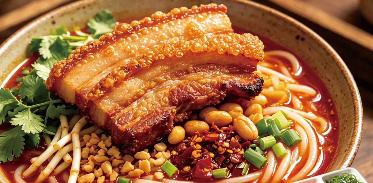 秘制脆皮五花肉面
