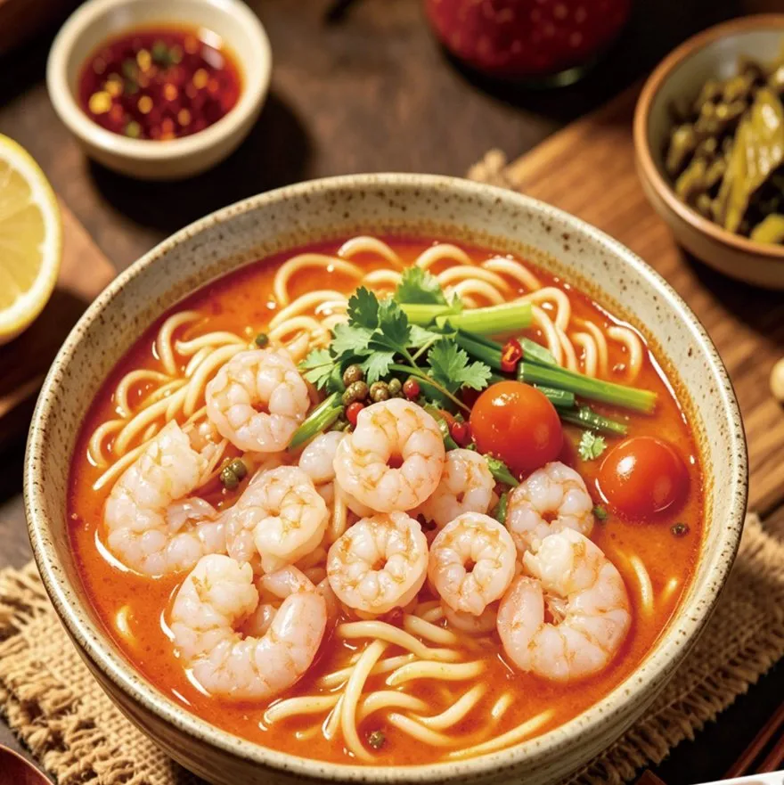 特色酸汤虾面